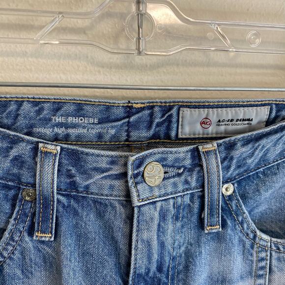 Ag Adriano Goldschmied The Phoebe Patchwork Vintage High Waisted Tapered Leg 26 - Picture 4 of 10